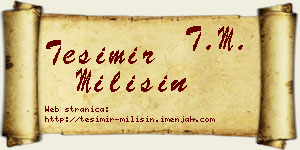 Tešimir Milišin vizit kartica